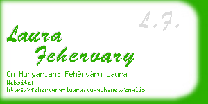 laura fehervary business card
