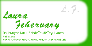 laura fehervary business card